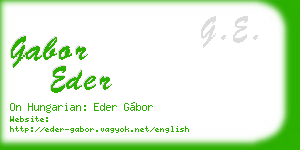 gabor eder business card